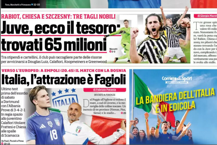 Today’s Papers – Fagioli for Italy, Juventus call Morata, gifts for Fonseca
