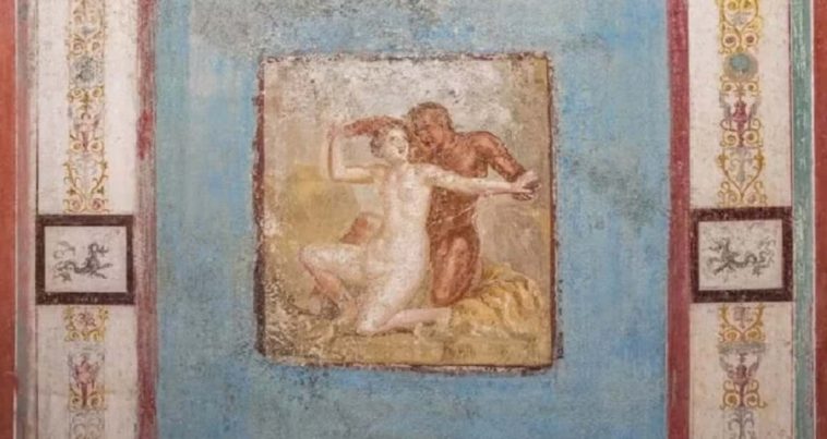 Arqueólogos descobrem casa com pintura erótica em Pompeia