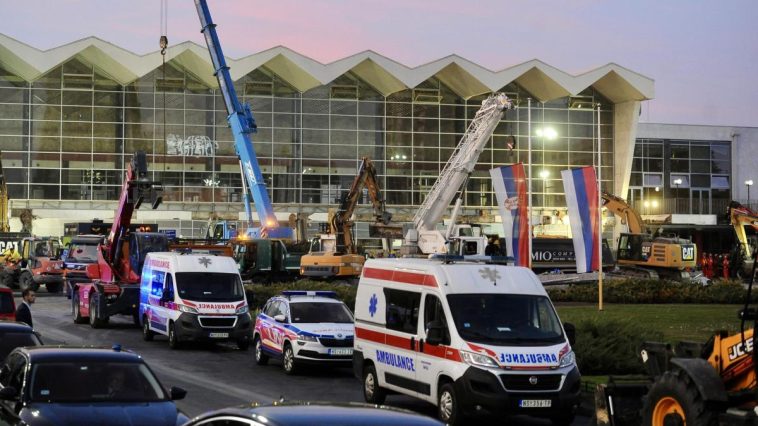 Aumentan a 14 los muertos en Serbia por el derrumbe del voladizo en una estación de trenes