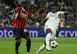 Vinicius controla el balón ante la marca de Yunus Musah