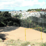 Asentamiento Vistas de la Comunidad en la zona 10 de Mixco, en donde los vecinos han construido canchas deportivas