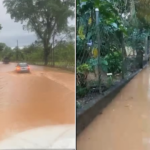 Videos muestran las carreteras y calles inundadas en Cayuga, Morales, Izabal