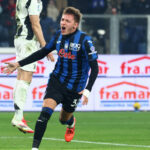 BERGAMO, ITALY - JANUARY 14: Mateo Retegui of Atalanta BC celebrates after scoring his team