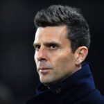 TURIN, ITALY - JANUARY 11: Thiago Motta, Head Coach of Juventus, looks on prior to the Serie A match between Torino and Juventus at Stadio Olimpico di Torino on January 11, 2025 in Turin, Italy. (Photo by Valerio Pennicino/Getty Images)