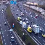 Accidente en el nudo de la Trinitat de Barcelona