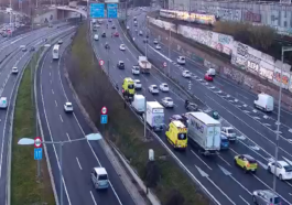 Accidente en el nudo de la Trinitat de Barcelona